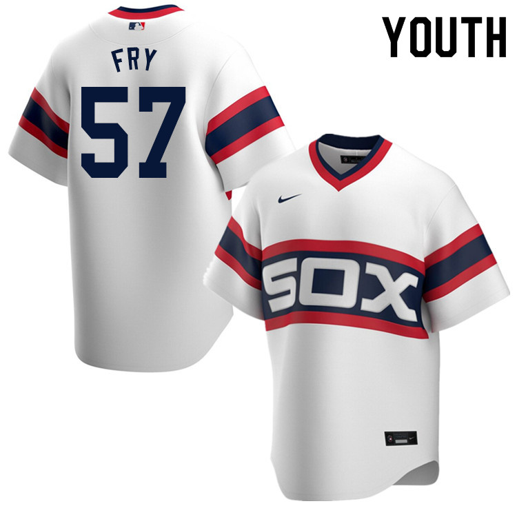Nike Youth #57 Jace Fry Chicago White Sox Baseball Jerseys Sale-White
